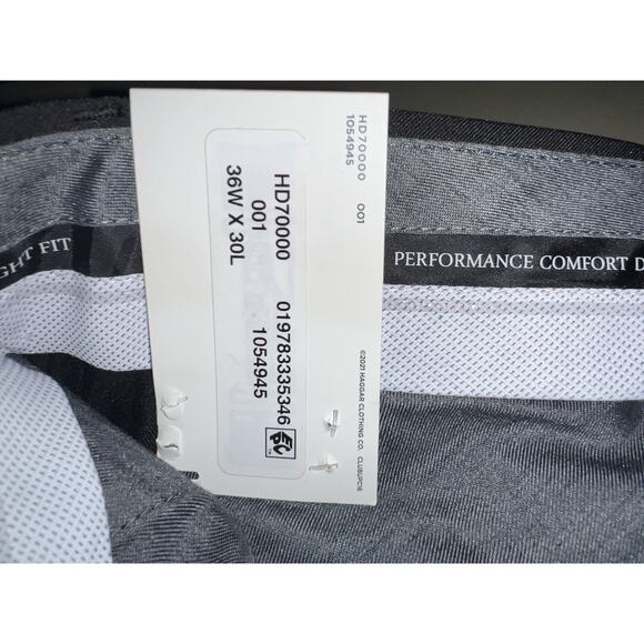 Haggar Premium Flex Performance Comfort Straight Fit Men’s 36Wx30L Black Pants - Picture 4 of 7